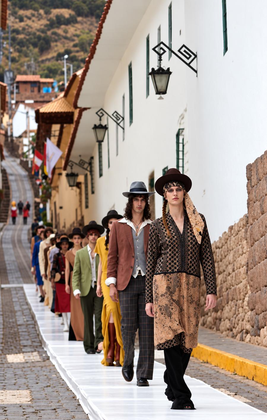 Desfile en el centro histórico del Cusco